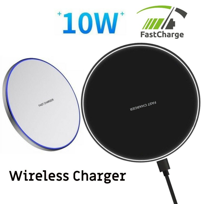 Qi Wireless Charger Fast Charging Pad for iPhone 8 X XS XR Samsung Galaxy S7 S8 S9 S10 