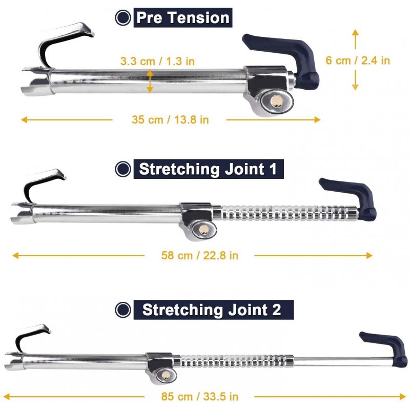 Universal Steering Wheel Brake Lock Anti-theft Retractable Double Hook Car Clutch Pedal Lock 