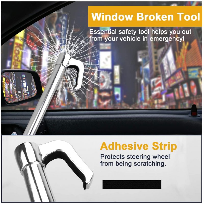 Universal Steering Wheel Brake Lock Anti-theft Retractable Double Hook Car Clutch Pedal Lock 