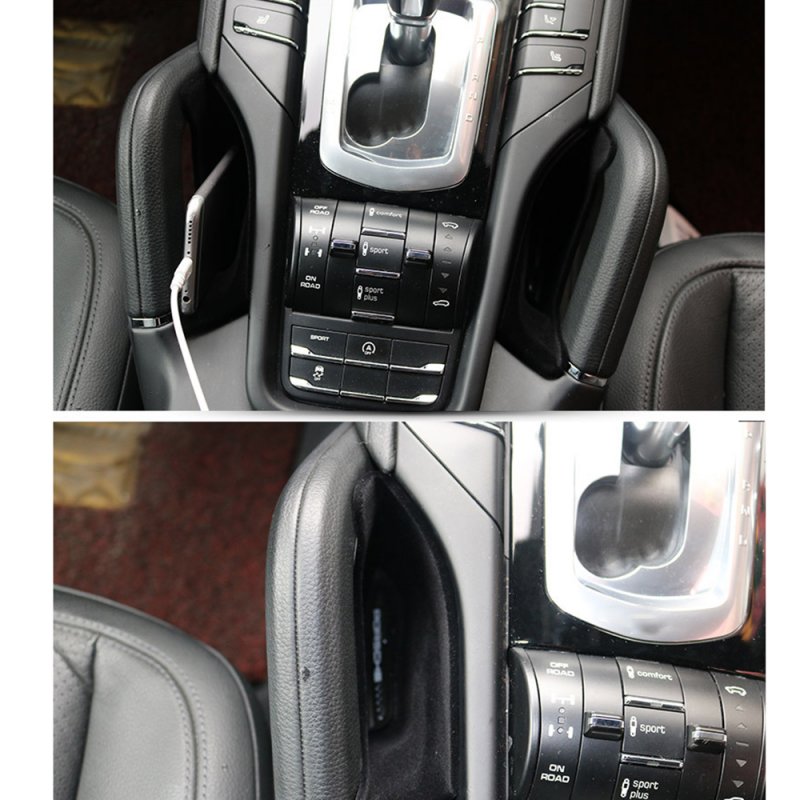 2pcs For Porsche Cayenne 2011-2017 Car Accessories Interior Center Console Armrest Storage Container Pocket Organizer Holder Box