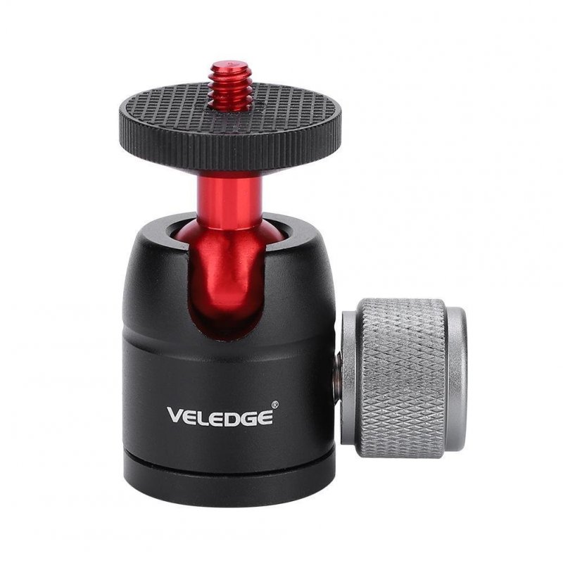VELEDGE 360° Rotatable Mini Gimbal Tripod Ball Head Mount with 3/8"to 1/4"Adapter 