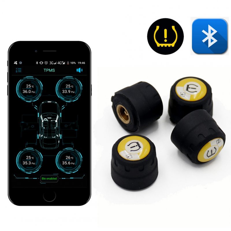 Bluetooth 4.0 Universal External Tyre Pressure Sensor Support iOS Android Phone Tire Pressure Sensor  External