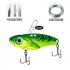 fishing lure 10 20g 3D Eyes Metal Vib Blade Lure Sinking Vibration Baits Artificial Vibe for Bass Pike Perch Fishing Red head silver  colorful 20g