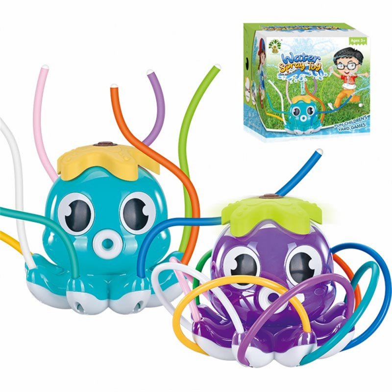 Water Spray Outdoor Toy Cute Cartoon Octopus Sprinkler Bath Toy For Summer Water Party 