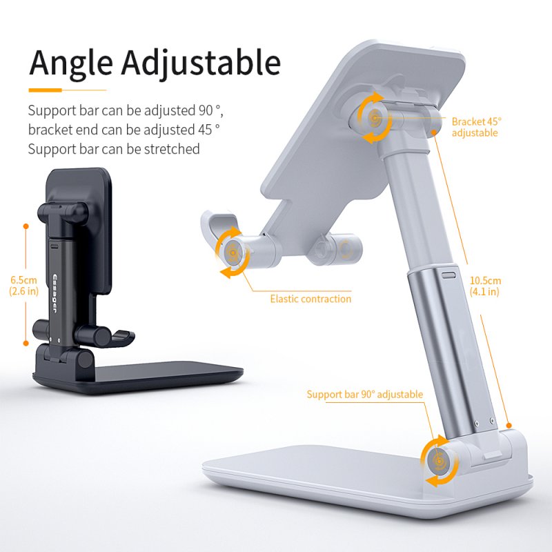 Foldable Phone Stand Metal Cellphone Holder Adjustable Desk Bracket Smartphone Mount Universal for iOS/Android Moble Phone 