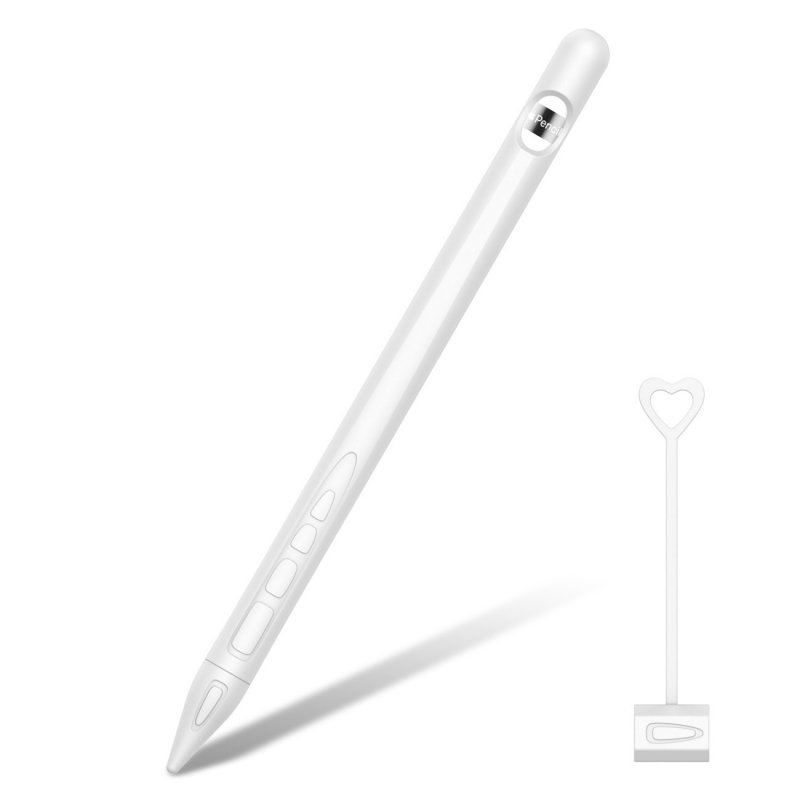 for Apple Pencil 1 Tablet Touch Stylus Pen Protective Cover Portable Soft Silicone Pencil Cap white