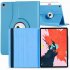 for Apple iPad Pro 11   12 9 3rd Gen 2018 360 Rotating Leather Smart Case Cover sky blue