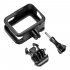 for GoPro HERO8 Black Standard Border ABS Plastic Frame Mount Protective Case with Base Buckle Long Screw black