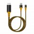 for HDMI Cable Screen AV To TV 1080P USB Charger for iPhone Audio Video Adaptor  Orange