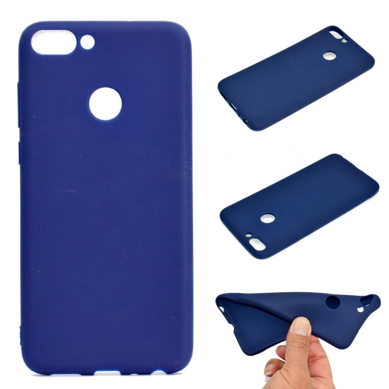 for HUAWEI Honor 9 lite Cute Candy Color Matte TPU Anti-scratch Non-slip Protective Cover Back Case Navy