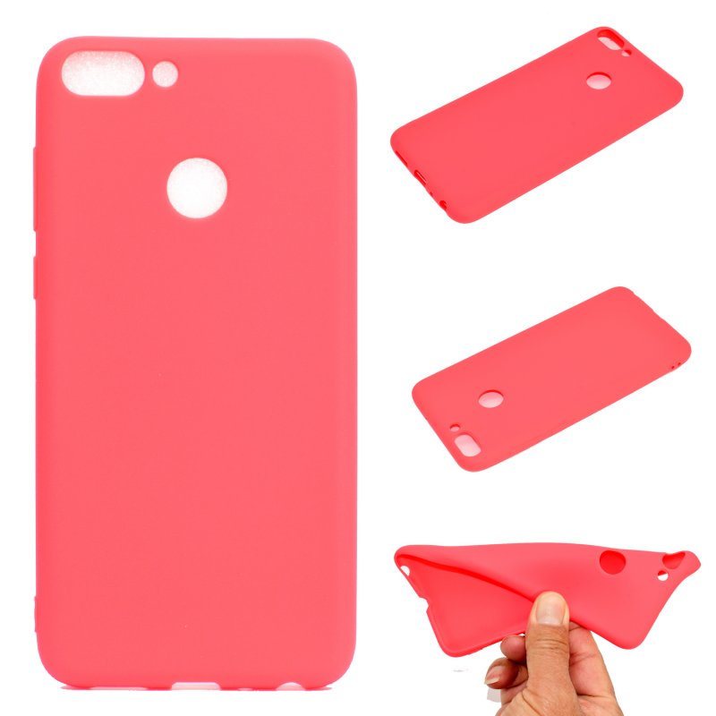 for HUAWEI Honor 9 lite Cute Candy Color Matte TPU Anti-scratch Non-slip Protective Cover Back Case red