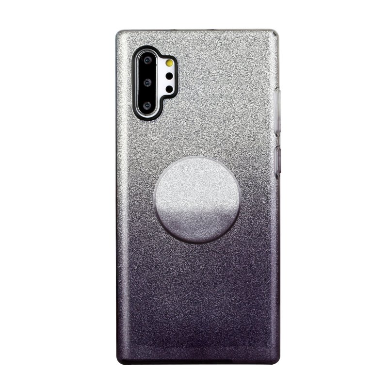 for HUAWEI P20 LITE/P30 LITE/P40 LITE/Nova6SE/Nova 7i Phone Case Gradient Color Glitter Powder Phone Cover with Airbag Bracket black