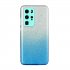 for HUAWEI P20 LITE P30 LITE P40 LITE Nova6SE Nova 7i Phone Case Gradient Color Glitter Powder Phone Cover with Airbag Bracket blue