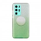 for HUAWEI P20 LITE P30 LITE P40 LITE Nova6SE Nova 7i Phone Case Gradient Color Glitter Powder Phone Cover with Airbag Bracket green