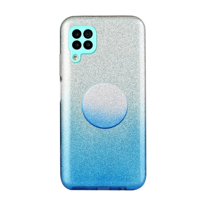 for HUAWEI P20 LITE/P30 LITE/P40 LITE/Nova6SE/Nova 7i Phone Case Gradient Color Glitter Powder Phone Cover with Airbag Bracket blue
