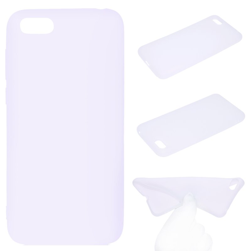 for HUAWEI Y5 2018 Cute Candy Color Matte TPU Anti-scratch Non-slip Protective Cover Back Case white