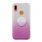 for HUAWEI Y5 2019 HONOR 8S Y5 PSmart honor 10 LITE Phone Case Gradient Color Glitter Powder Phone Cover with Airbag Bracket purple