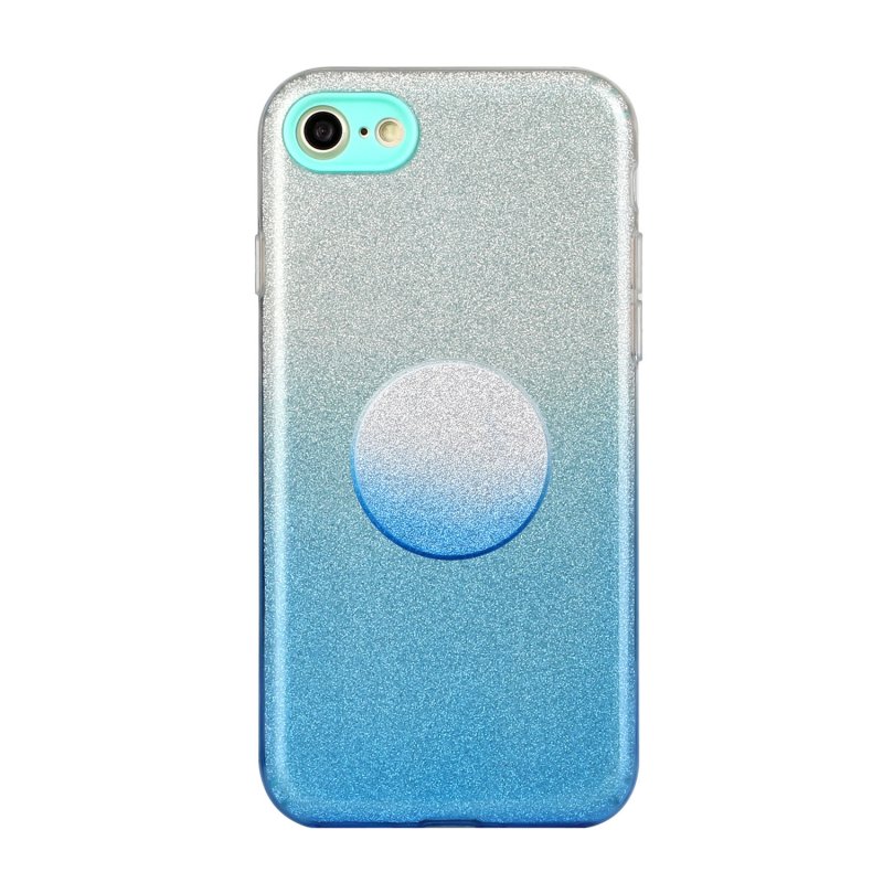 for HUAWEI Y5 2019/HONOR 8S/Y5/PSmart/honor 10 LITE Phone Case Gradient Color Glitter Powder Phone Cover with Airbag Bracket blue