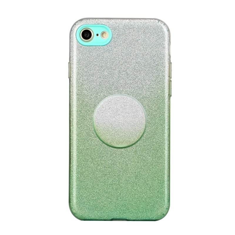 for HUAWEI Y5 2019/HONOR 8S/Y5/PSmart/honor 10 LITE Phone Case Gradient Color Glitter Powder Phone Cover with Airbag Bracket green