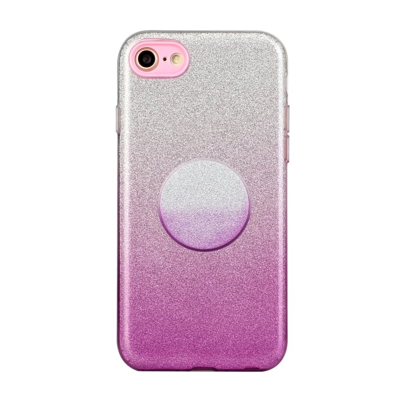 for HUAWEI Y5 2019/HONOR 8S/Y5/PSmart/honor 10 LITE Phone Case Gradient Color Glitter Powder Phone Cover with Airbag Bracket purple