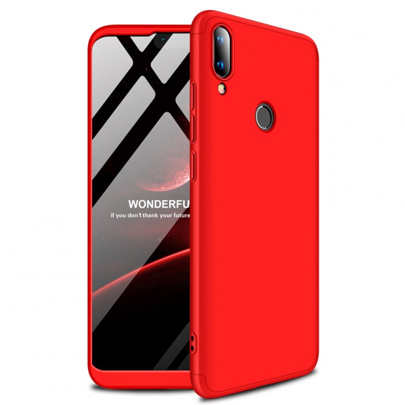 for HUAWEI Y9 2019 Ultra Slim PC Back Cover Non-slip Shockproof 360 Degree Full Protective Case red_HUAWEI Y9 2019