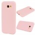 for Samsung A5 2017 Cute Candy Color Matte TPU Anti scratch Non slip Protective Cover Back Case Light pink