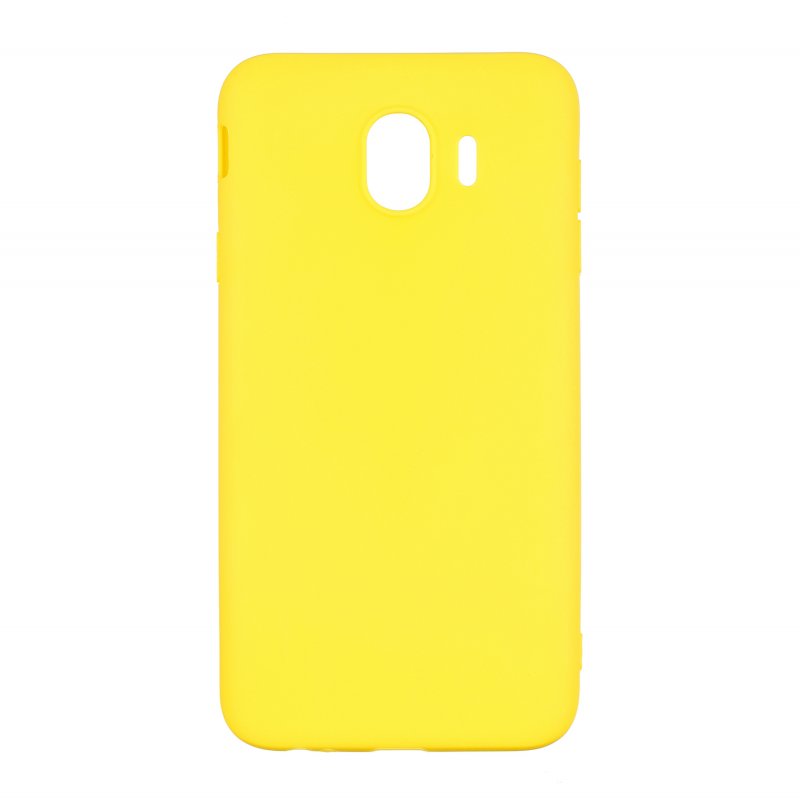 for Samsung J4 Euro Edition Lovely Candy Color Matte TPU Anti-scratch Non-slip Protective Cover Back Case yellow