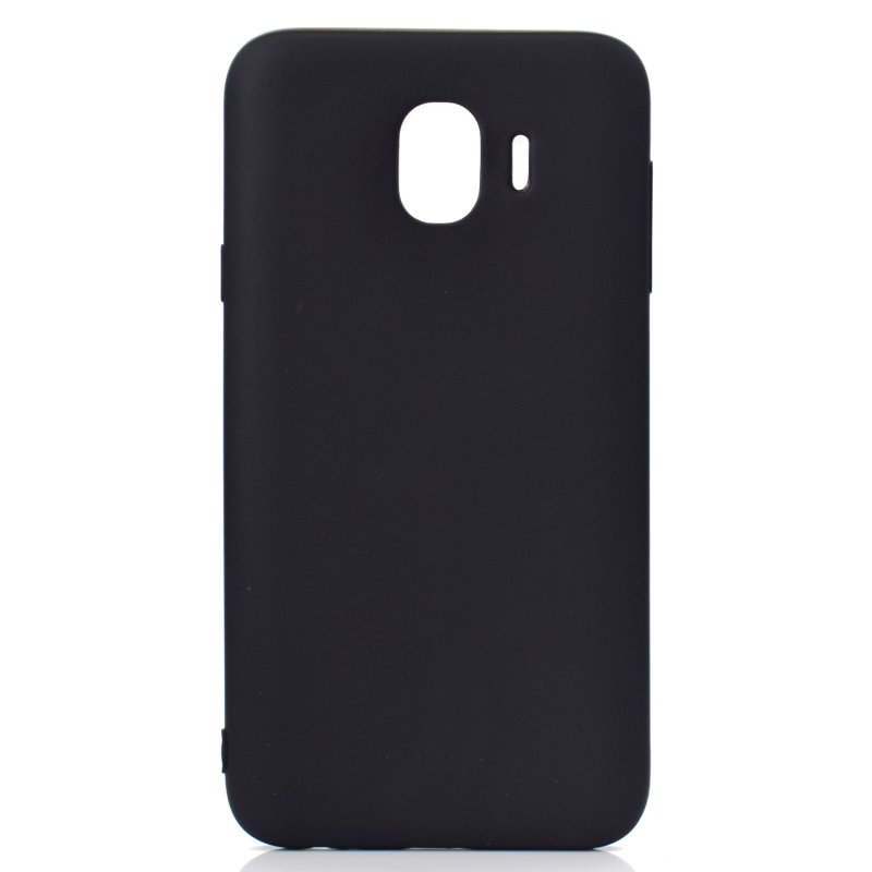 for Samsung J4 Euro Edition Lovely Candy Color Matte TPU Anti-scratch Non-slip Protective Cover Back Case black
