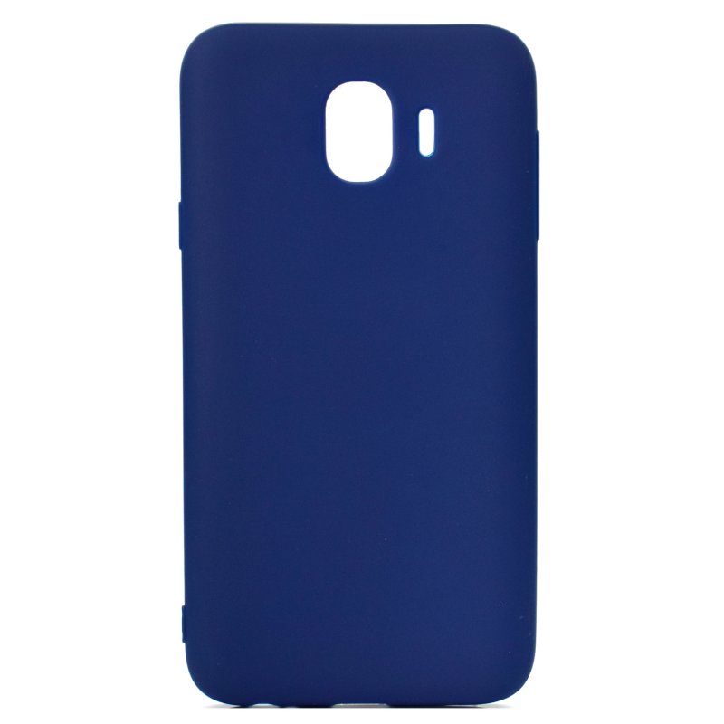 for Samsung J4 Euro Edition Lovely Candy Color Matte TPU Anti-scratch Non-slip Protective Cover Back Case Navy