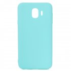 for Samsung J4 Euro Edition Lovely Candy Color Matte TPU Anti scratch Non slip Protective Cover Back Case Light blue