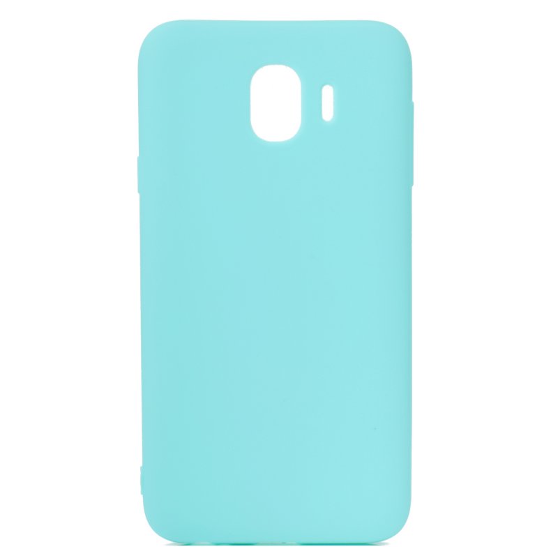 for Samsung J4 Euro Edition Lovely Candy Color Matte TPU Anti-scratch Non-slip Protective Cover Back Case Light blue