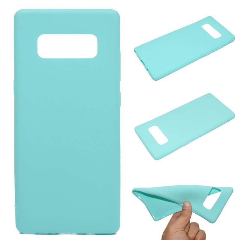 for Samsung NOTE 8 Cute Candy Color Matte TPU Anti-scratch Non-slip Protective Cover Back Case Light blue