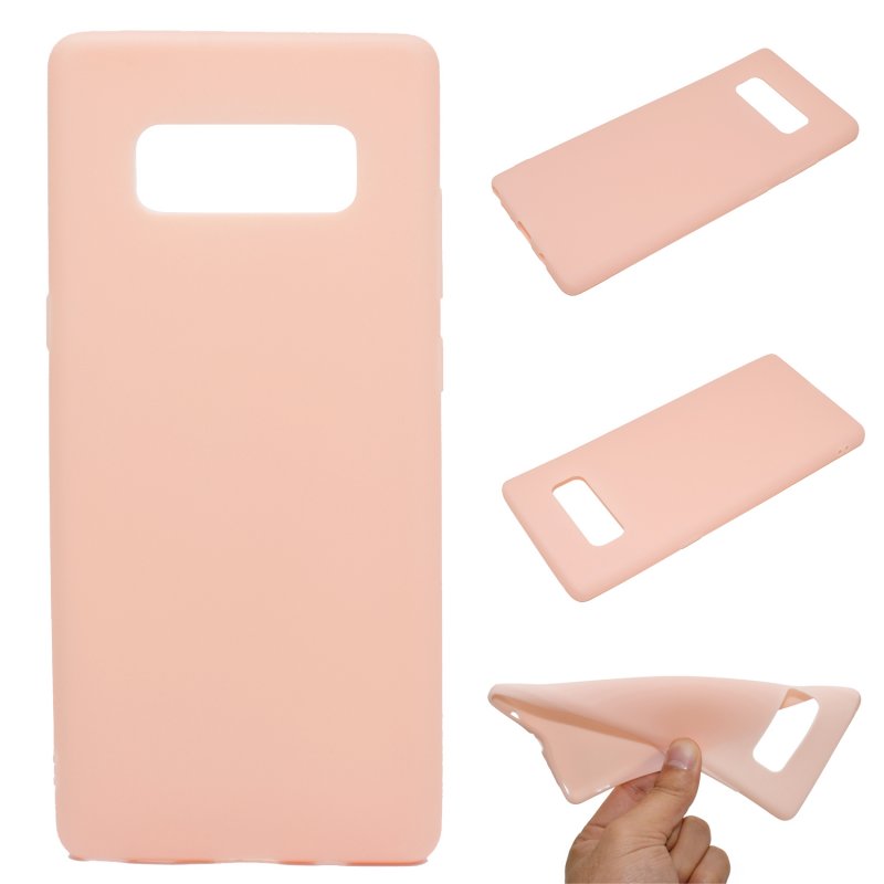 for Samsung NOTE 8 Cute Candy Color Matte TPU Anti-scratch Non-slip Protective Cover Back Case Light pink