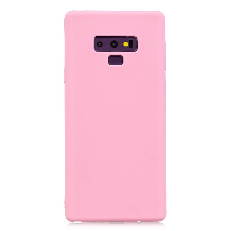 for Samsung NOTE 9 Cute Candy Color Matte TPU Anti-scratch Non-slip Protective Cover Back Case dark pink