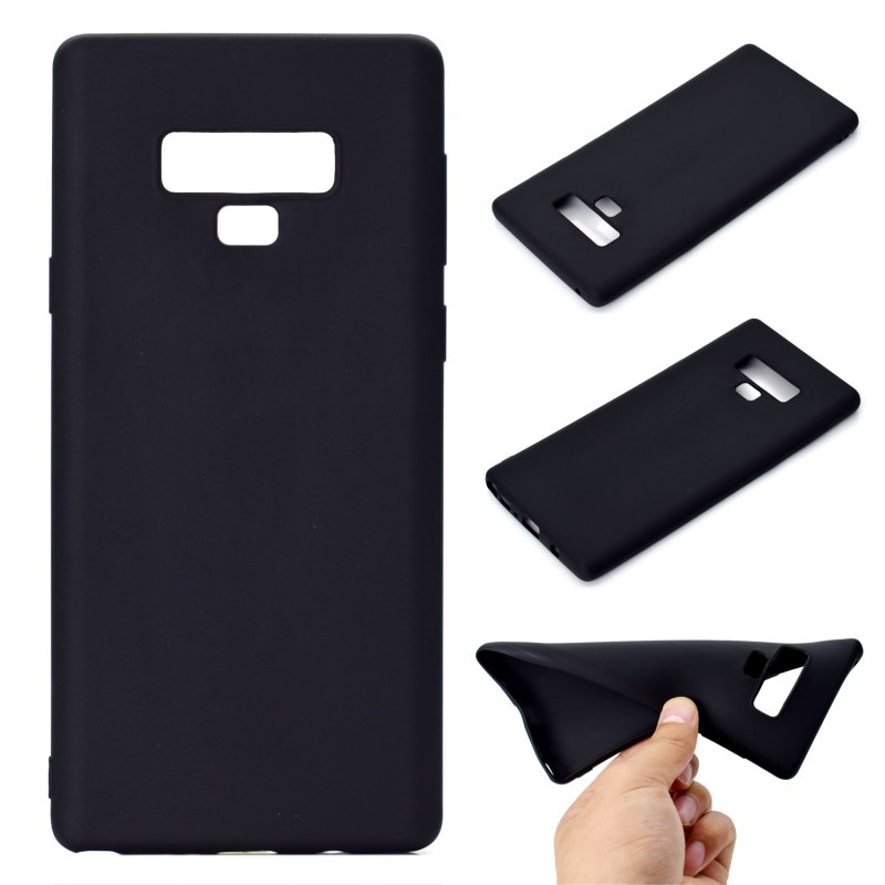for Samsung NOTE 9 Cute Candy Color Matte TPU Anti-scratch Non-slip Protective Cover Back Case black