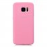 for Samsung S7 edge Cute Candy Color Matte TPU Anti scratch Non slip Protective Cover Back Case dark pink