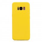 for Samsung S8 Lovely Candy Color Matte TPU Anti scratch Non slip Protective Cover Back Case yellow