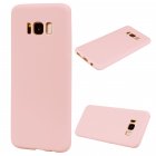 for Samsung S8 Lovely Candy Color Matte TPU Anti scratch Non slip Protective Cover Back Case Light pink