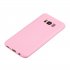 for Samsung S8 Lovely Candy Color Matte TPU Anti scratch Non slip Protective Cover Back Case dark pink