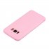 for Samsung S8 Lovely Candy Color Matte TPU Anti scratch Non slip Protective Cover Back Case dark pink