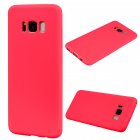 for Samsung S8 Lovely Candy Color Matte TPU Anti scratch Non slip Protective Cover Back Case red