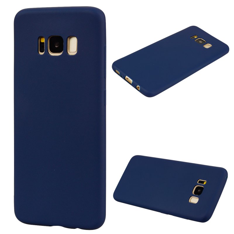 for Samsung S8 plus Lovely Candy Color Matte TPU Anti-scratch Non-slip Protective Cover Back Case Navy