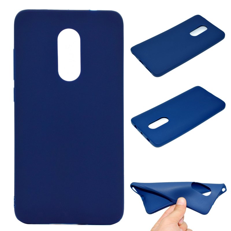 for XIAOMI Redmi NOTE 4X/NOTE 4 Lovely Candy Color Matte TPU Anti-scratch Non-slip Protective Cover Back Case Navy