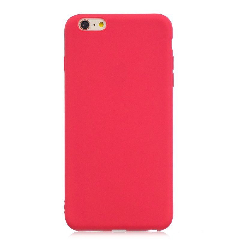 for iPhone 6/6S Lovely Candy Color Matte TPU Anti-scratch Non-slip Protective Cover Back Case red