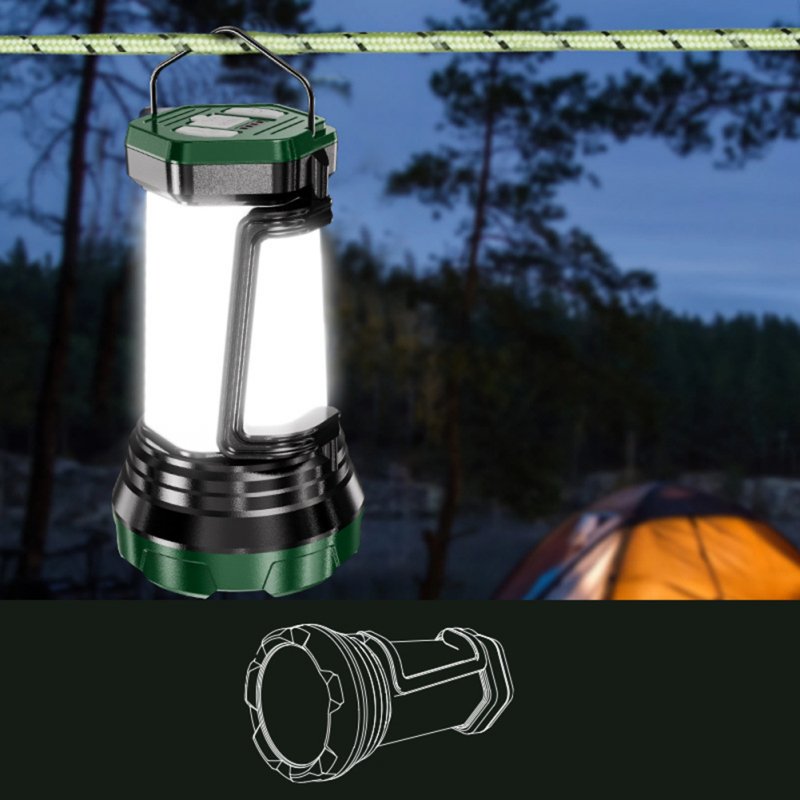 Portable LED Flashlight Spotlights 6 Modes IPX4 Waterproof High Power Long Range USB Rechargeable Dimmable Emergency Lantern Flashlight 