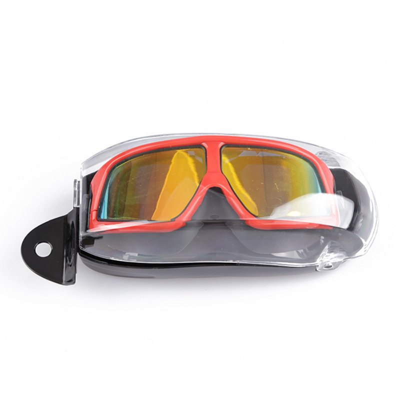 Men Women Swimming Goggles Thickened Waterproof High-definition Double Layer Anti-fog Swim Eyewear 