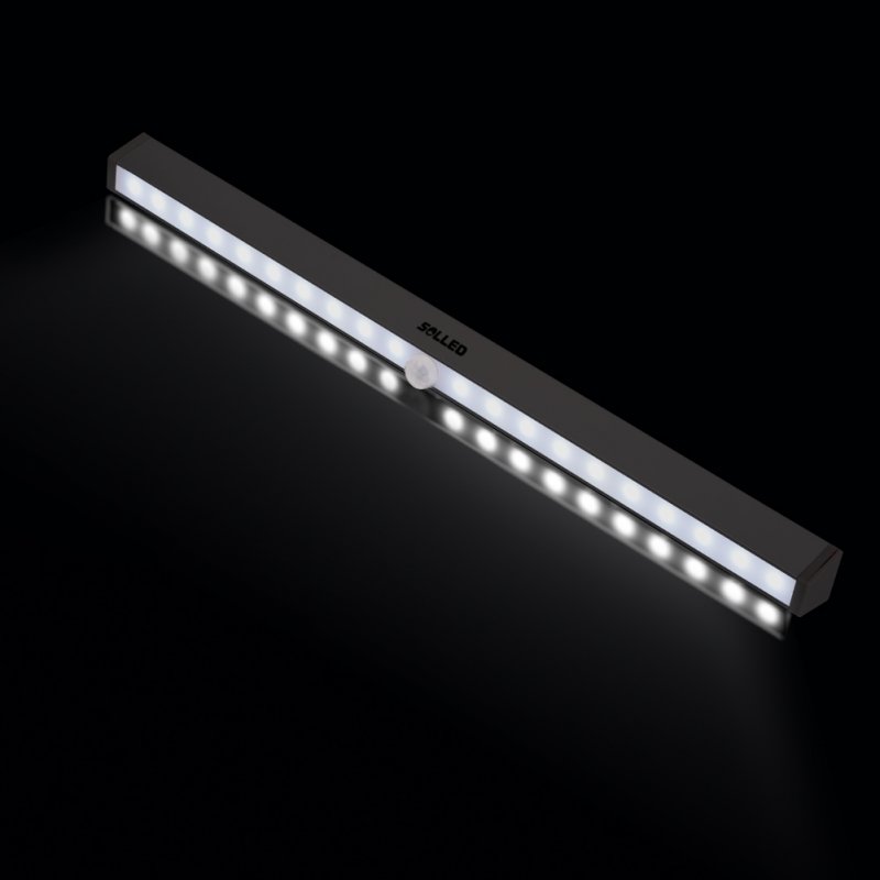 SOLLED 20 LEDs Portable Wireless Sensor Closet Under Cabinet Night Light Battery Powered for Stair Aisle Porch Bedroom Walkway