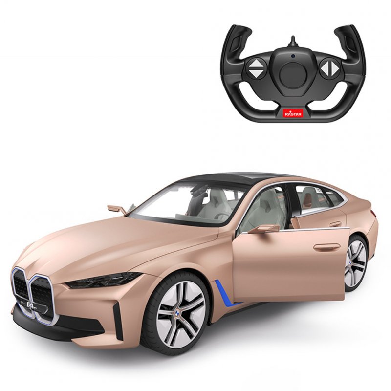 1:14 Remote Control Racing Car USB Rechargeable Wireless Remote Control Simulation Car Model Toy i8 Blue