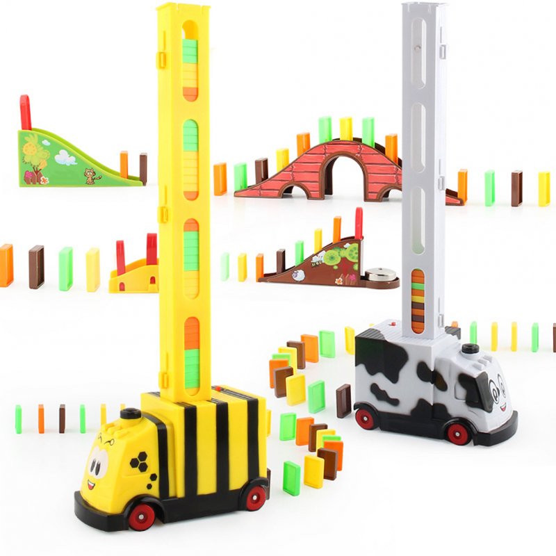 Electric Domino Train Diy Automatic Laying Domino Train Building Blocks Educational Toy For Kids Gifts 