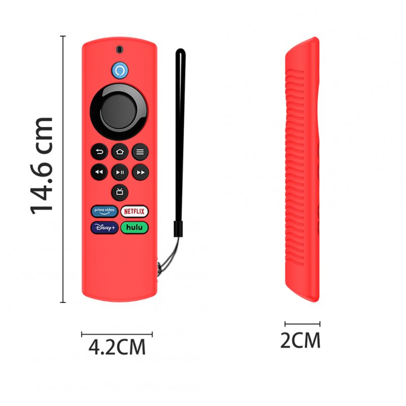 Silicone Remote Control Protective Case Compatible For Fire Tv Stick Lite With Alexa Voice Remote Lite(2nd Gen) 